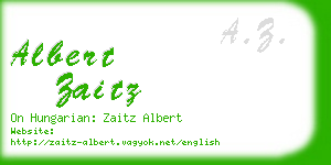 albert zaitz business card